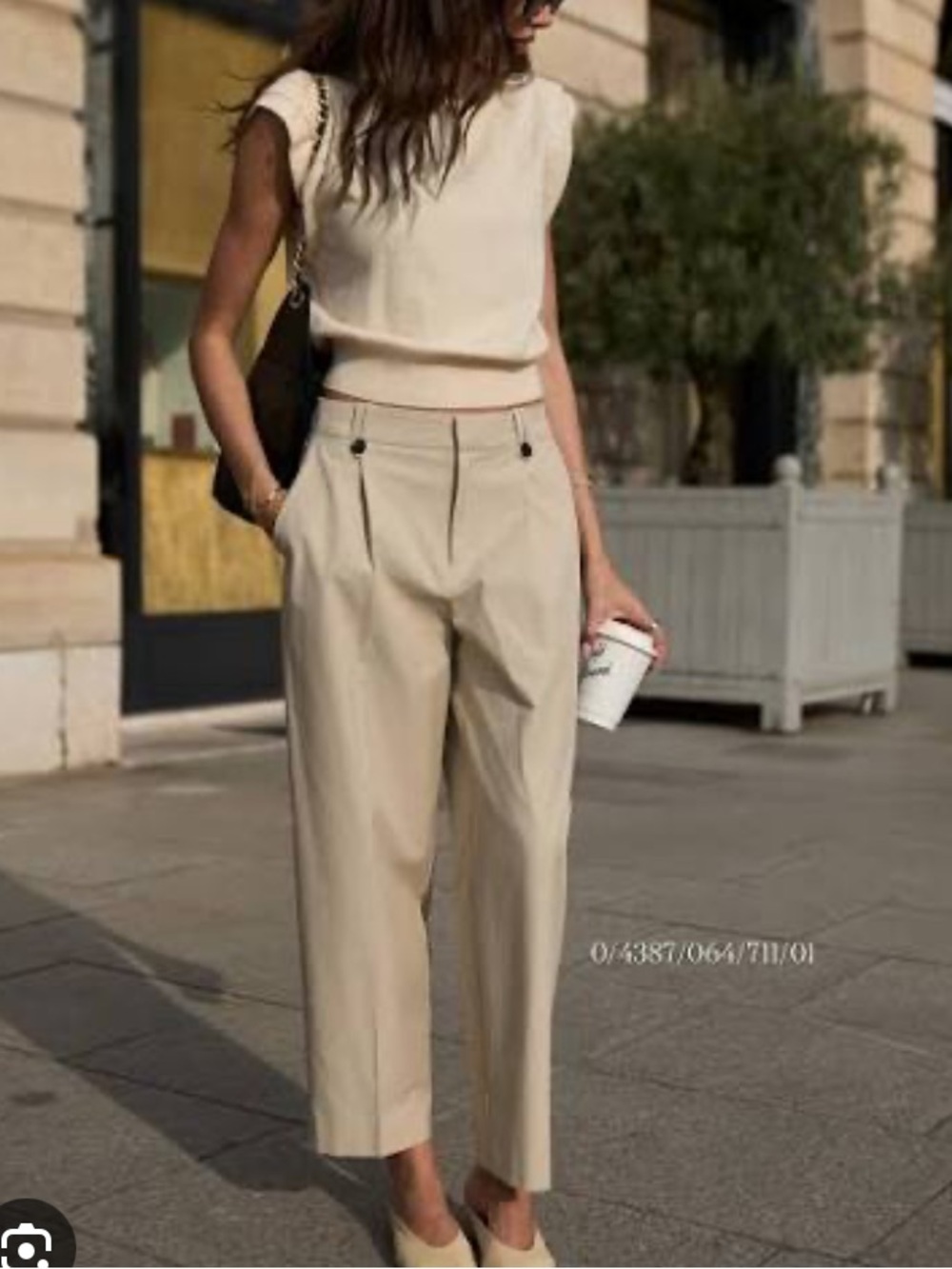 Zara Cream Ankle Trousers